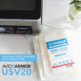 Avid Armor freezer-safe pouch protects foods from freezer burn.