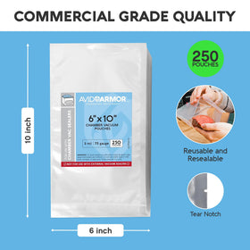 Avid Armor heavy-duty vacuum bags withstand marinating and freezing tasks.
