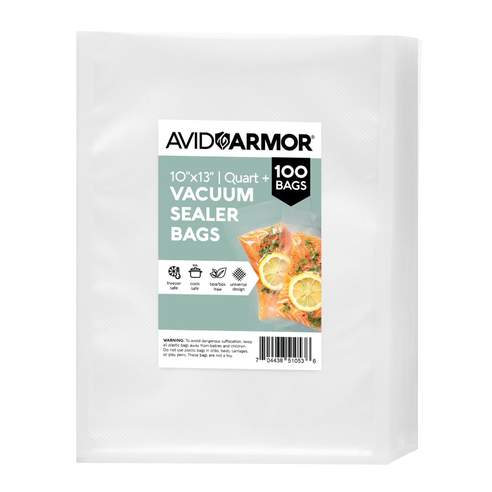 Avid Armor Quart Plus 10x13 opening bag ideal for larger cuts and bulk portions.