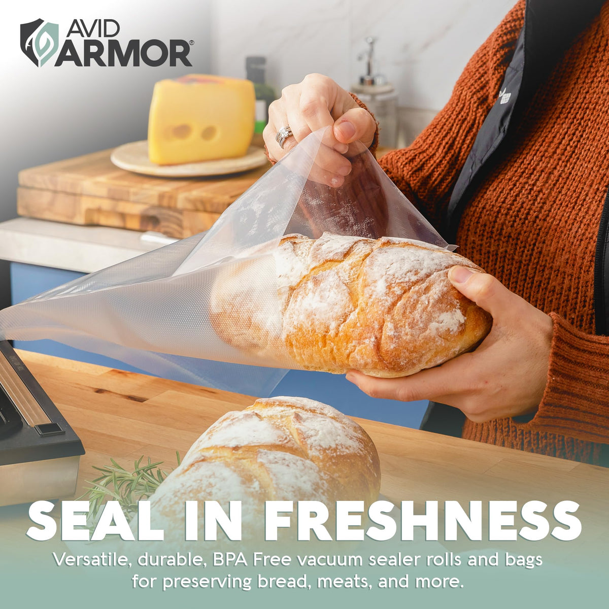Avid Armor 8x20ft roll; perfect for smaller portions and meal prep.