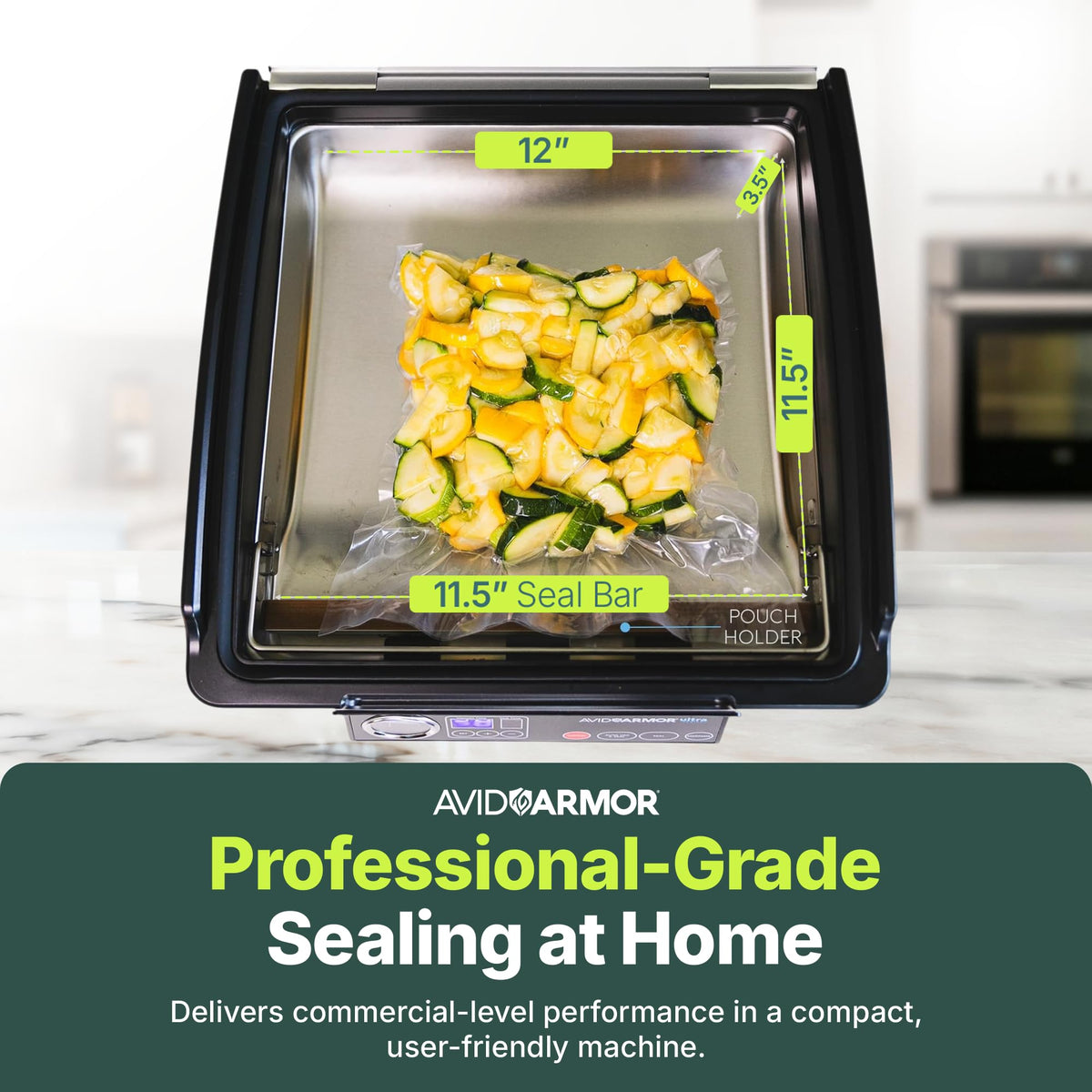 Avid Armor USV32 glass lid and chamber enable easy loading and monitoring.