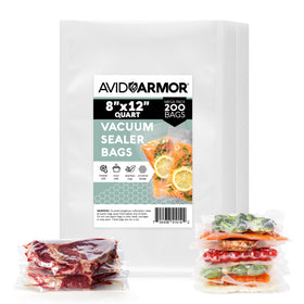 Avid Armor vacuum bags 8x12 sealed by hand for immediate storage benefits.