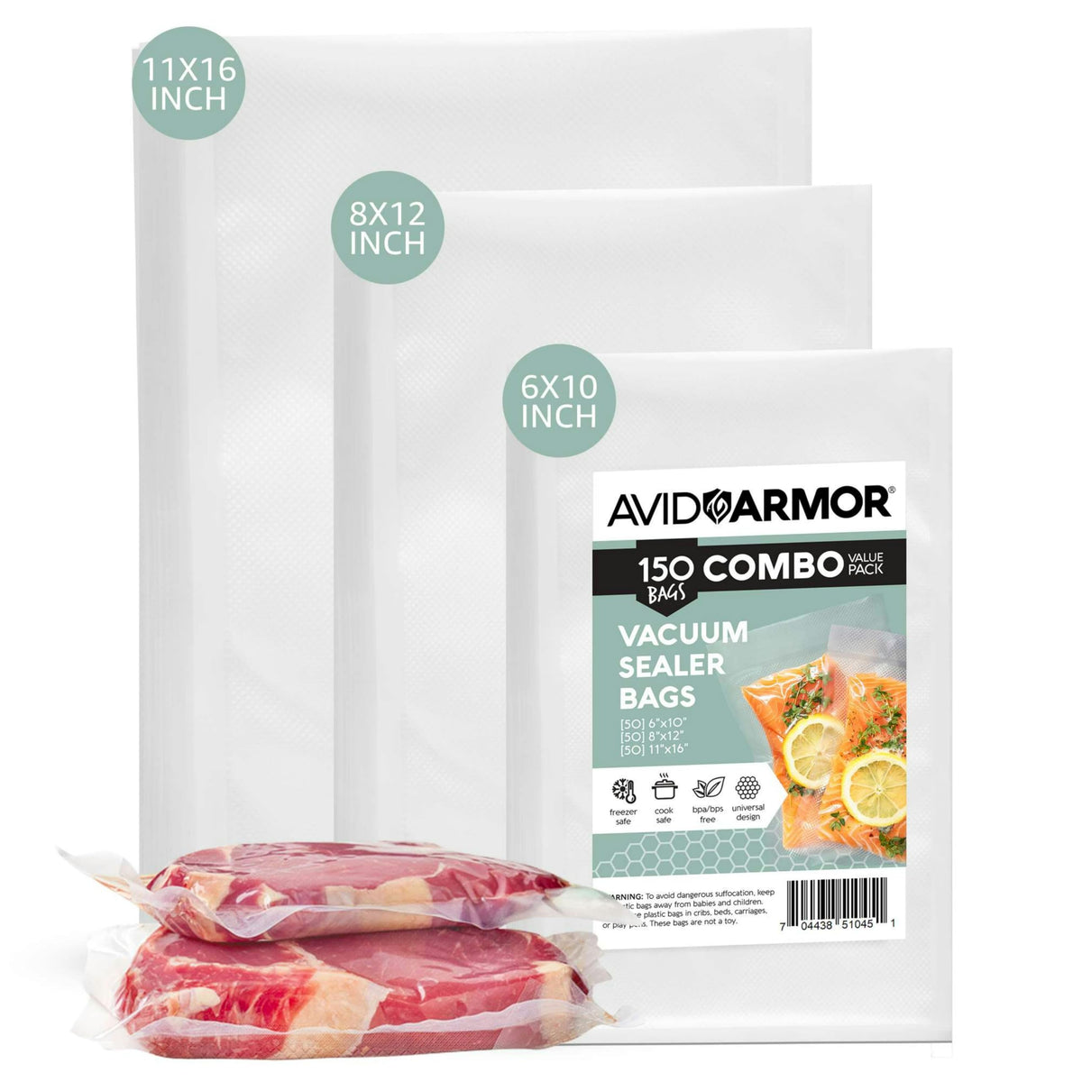 Avid Armor pint-pack vacuum seal bags keep produce fresh for weeknight meals.