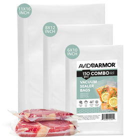 Avid Armor pint-pack vacuum seal bags keep produce fresh for weeknight meals.