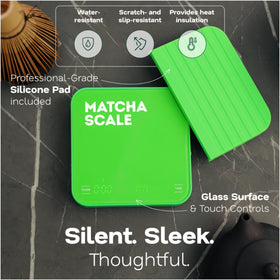 Aviora Matcha Scale LED display showing clear, precise readings.