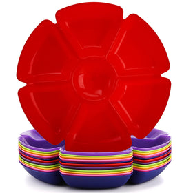 AVLA 12-piece snack tray yellow, ideal as a colorful centerpiece for chips and salsa.