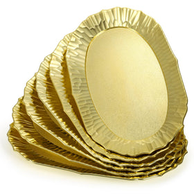 AVLA 6-pack gold serving tray angle view for elegant party presentation.