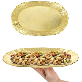 AVLA durable plastic platter designed to hold varied foods.