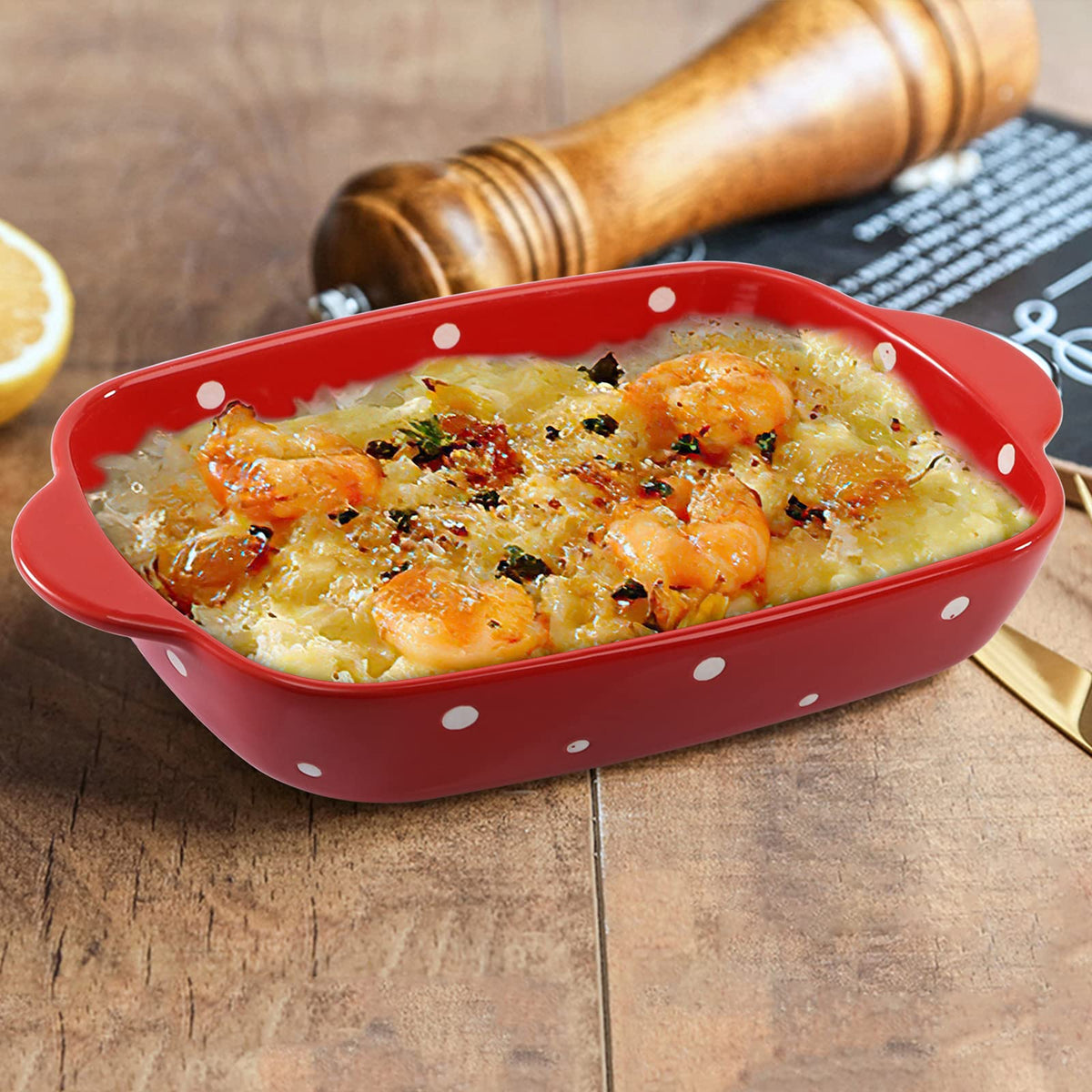 AVLA easy-clean glaze resists sticking for quick cleanup.