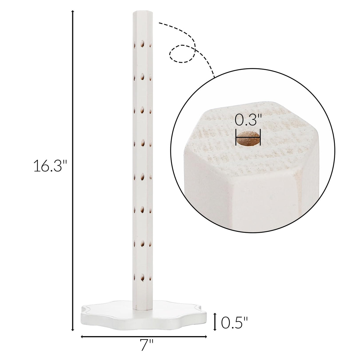 AVLA octagonal-base cake pop stand highlights stable candy arrangement.