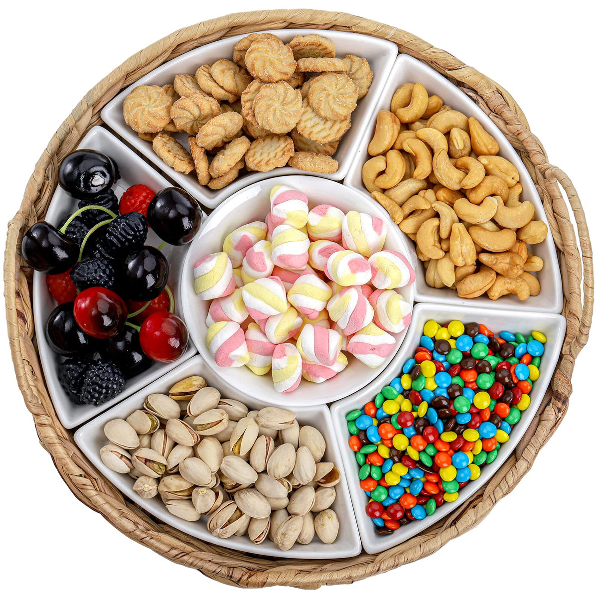 AVLA party-serving tray with handles travels smoothly across tables.