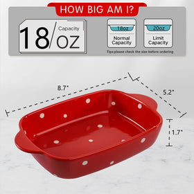 AVLA porcelain 20oz bakeware for even heat and leftovers.
