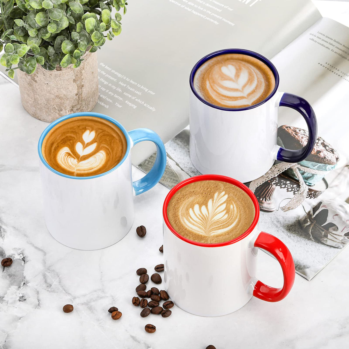 AVLA mug featuring a non-slip bottom for stable use.