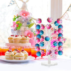 AVLA portable assembly candy table display for easy setup.