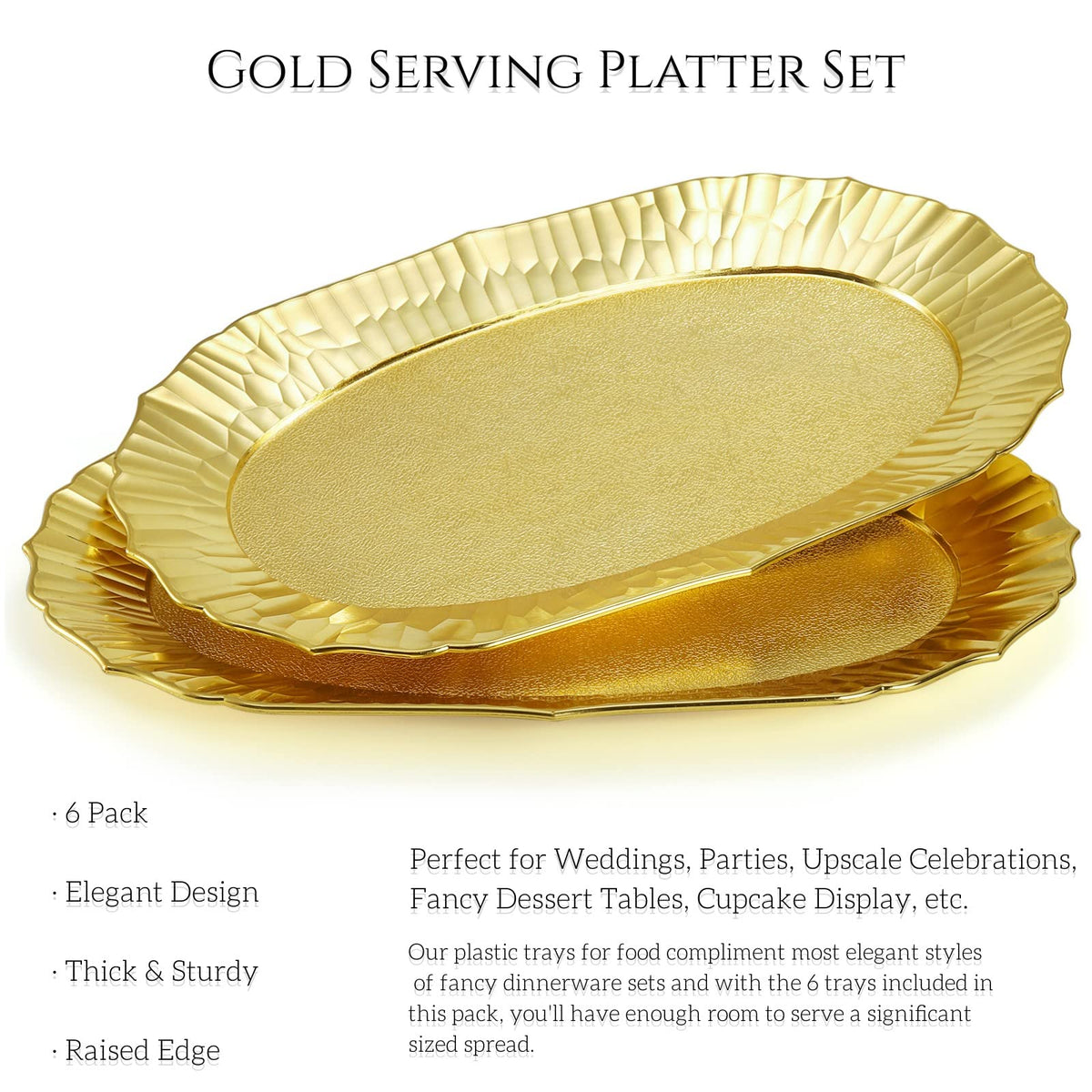 AVLA stackable serving trays save space during events.