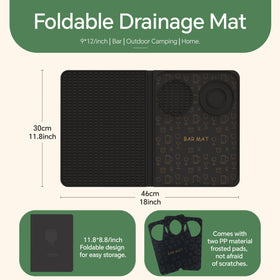 AVlovasd bar mat with non-slip back staying secure on a counter surface.
