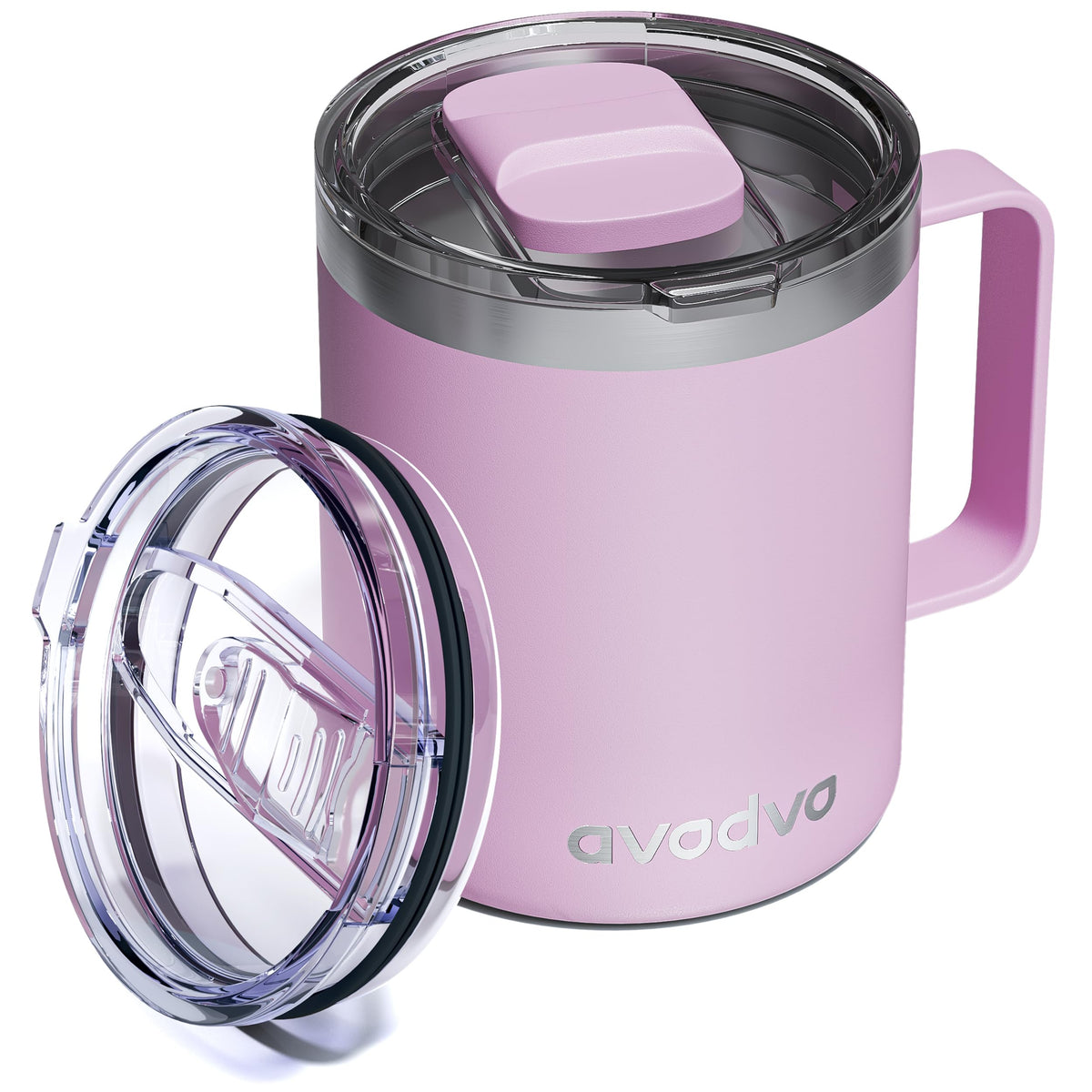 avodvo 12oz insulated mug with handle keeps coffee hot on the go