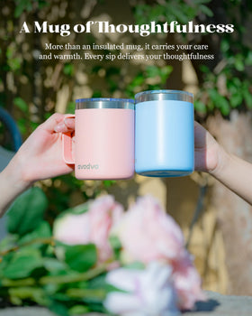 avodvo 12oz mug suited for camping and office use.