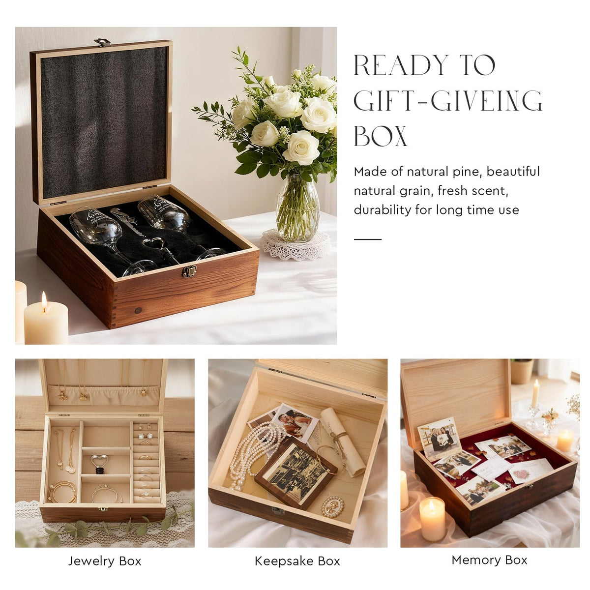 AW BRIDAL engraved CHEERS TO NEW BEGINNINGS box for a cohesive unboxing