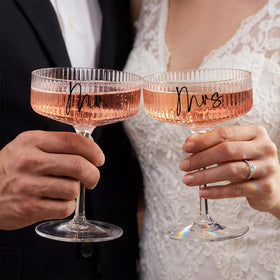 AW BRIDAL vintage crystal clear ribbed glass texture