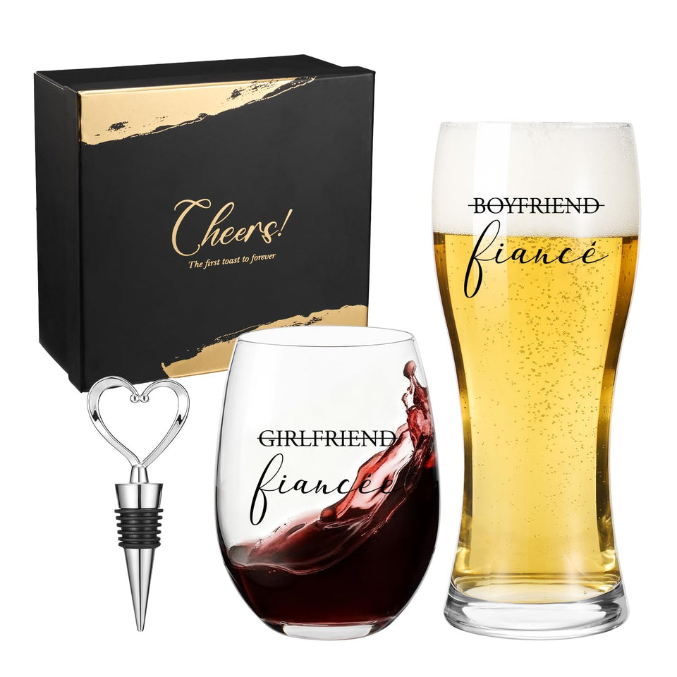 AW BRIDAL wine glasses in box for elegant gifting and celebrations.