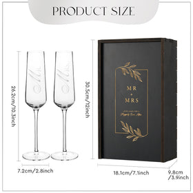 AW BRIDAL wooden box holds the champagne set and doubles as a keepsake