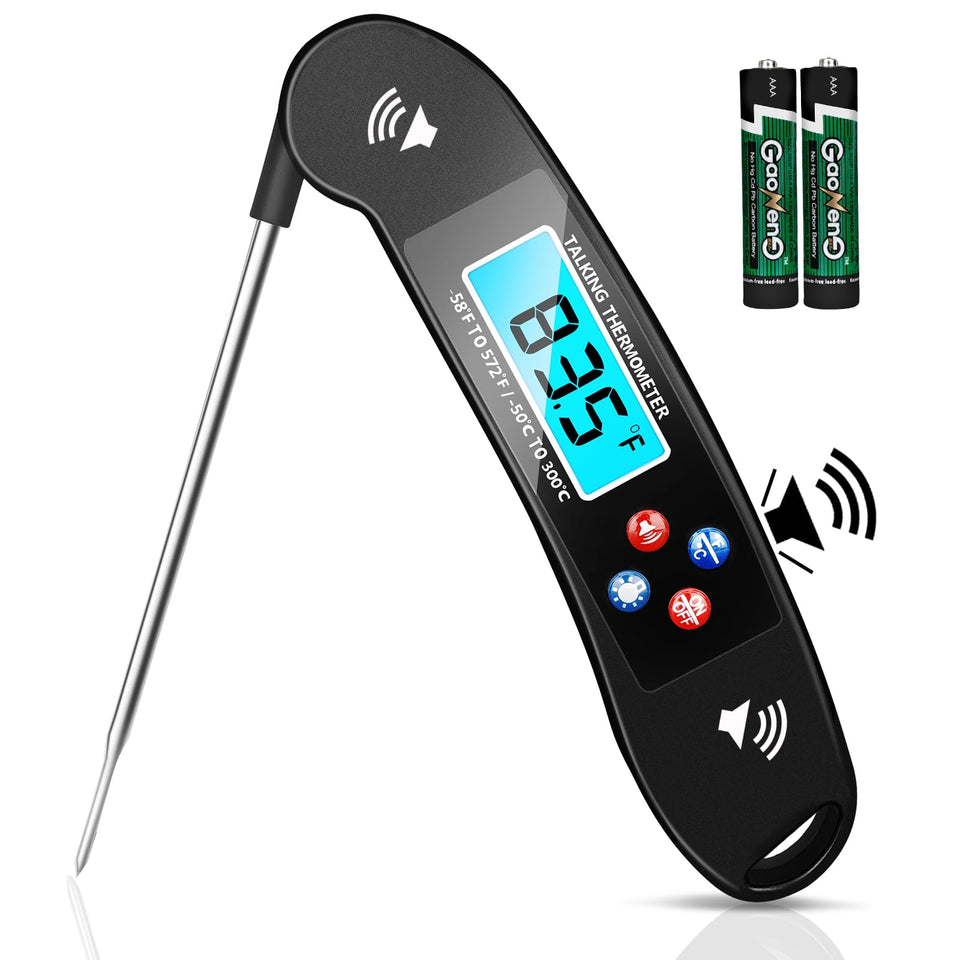 Awaiymi digital thermometer front view for quick, clear kitchen readings.