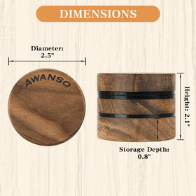 Awanso bottom chamber stores ground spices, keeping your workspace organized.