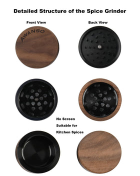 Awanso ergonomic grip supports comfortable, steady grinding during meal prep.