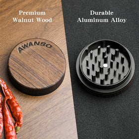 Awanso sharp metal teeth deliver even, smooth results for shell-less spices.