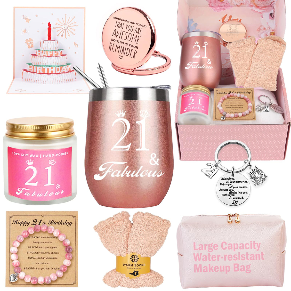 Awfrky 21st birthday tumbler for stylish celebration and temperature control
