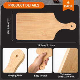 AWIZOM bamboo serving board 11x5 inch ideal for cheeses, breads, and charcuterie