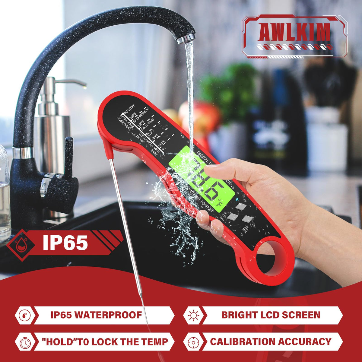AWLKIM fold-open auto-on design enables one-handed use