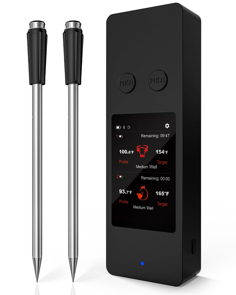 AWLKIM 8-sensor base with touchscreen for quick cooking decisions.