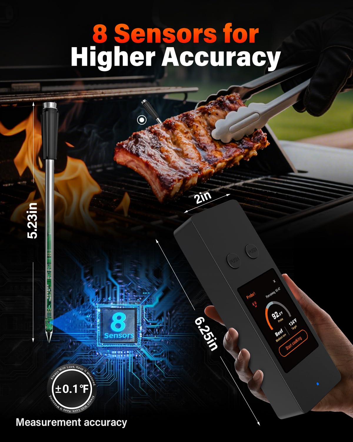 AWLKIM magnetic base attaches to fridge or hood.
