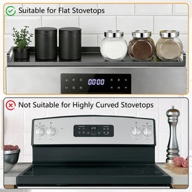 AWOKE heat-resistant carbon steel shelf endures high heat while keeping jars in place.