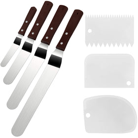 Awpeye offset spatula 4-inch blade for precise frosting and smooth edges.