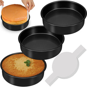 AWTBDP 8-inch cake pan set with even heat distribution for perfect layers