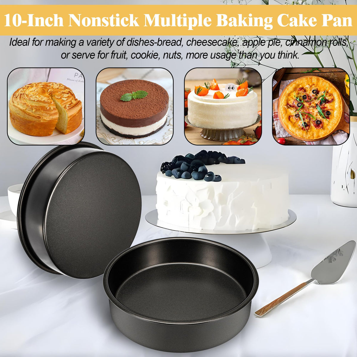 Fixed bottom design on AWTBDP pan prevents leaks and keeps baked goods tidy.