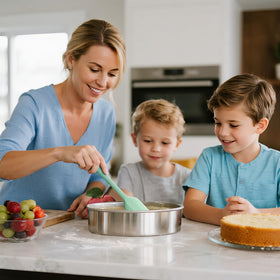 Includes 100 parchment papers for direct batter contact and easy release.