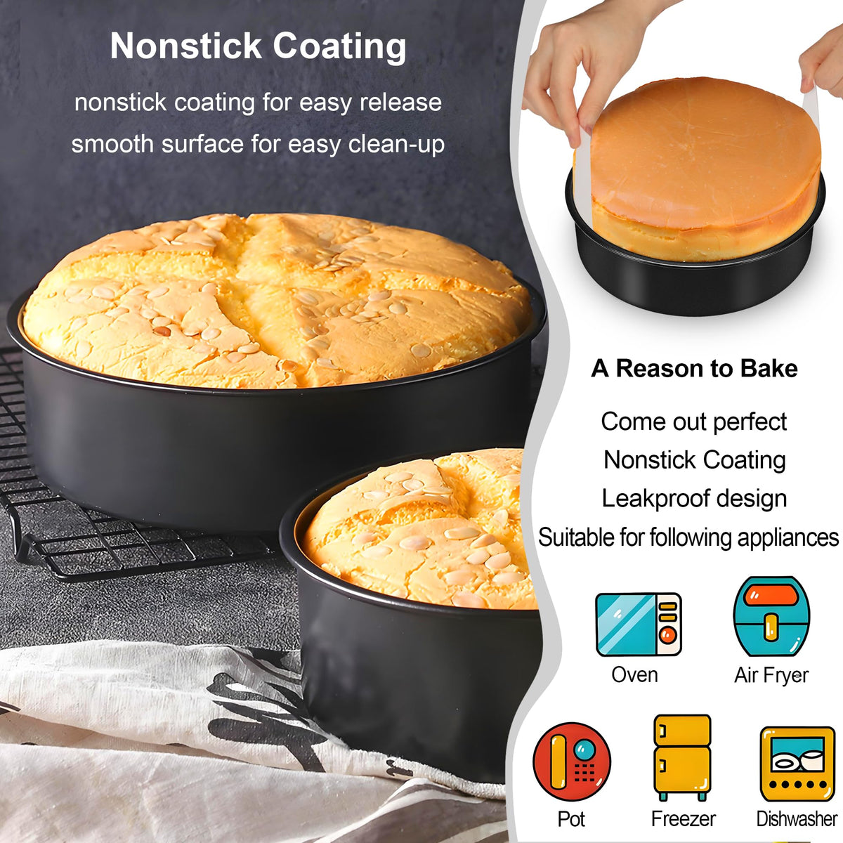 AWTBDP pre-cut parchment paper with handles for easy cake release