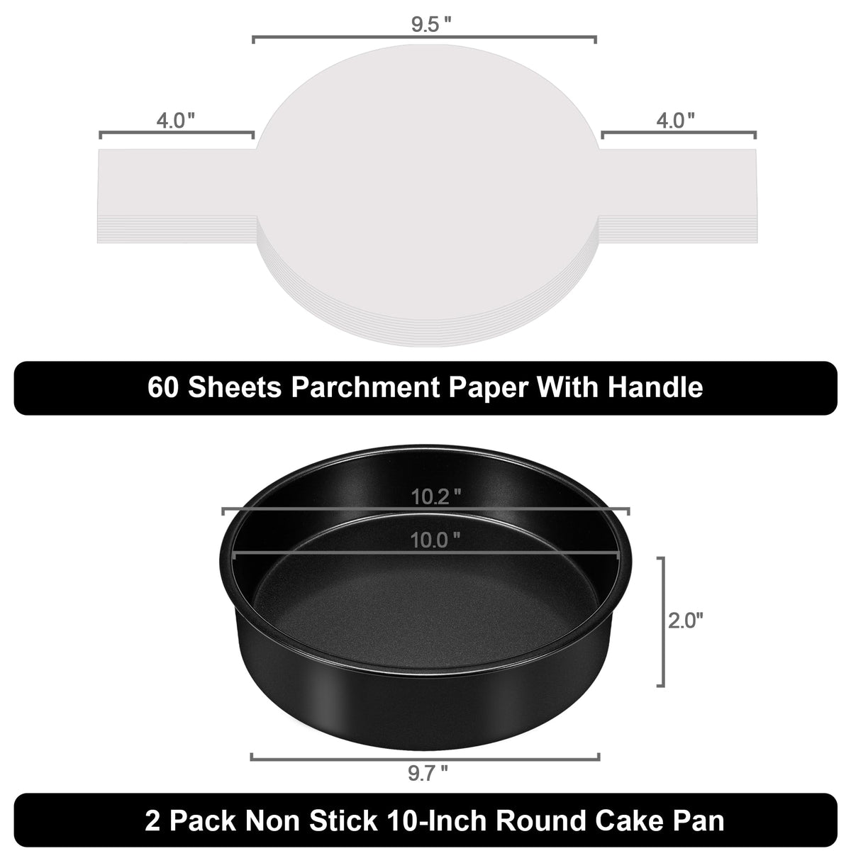 Pre-cut parchment paper with handles from AWTBDP for easy lifting during baking.