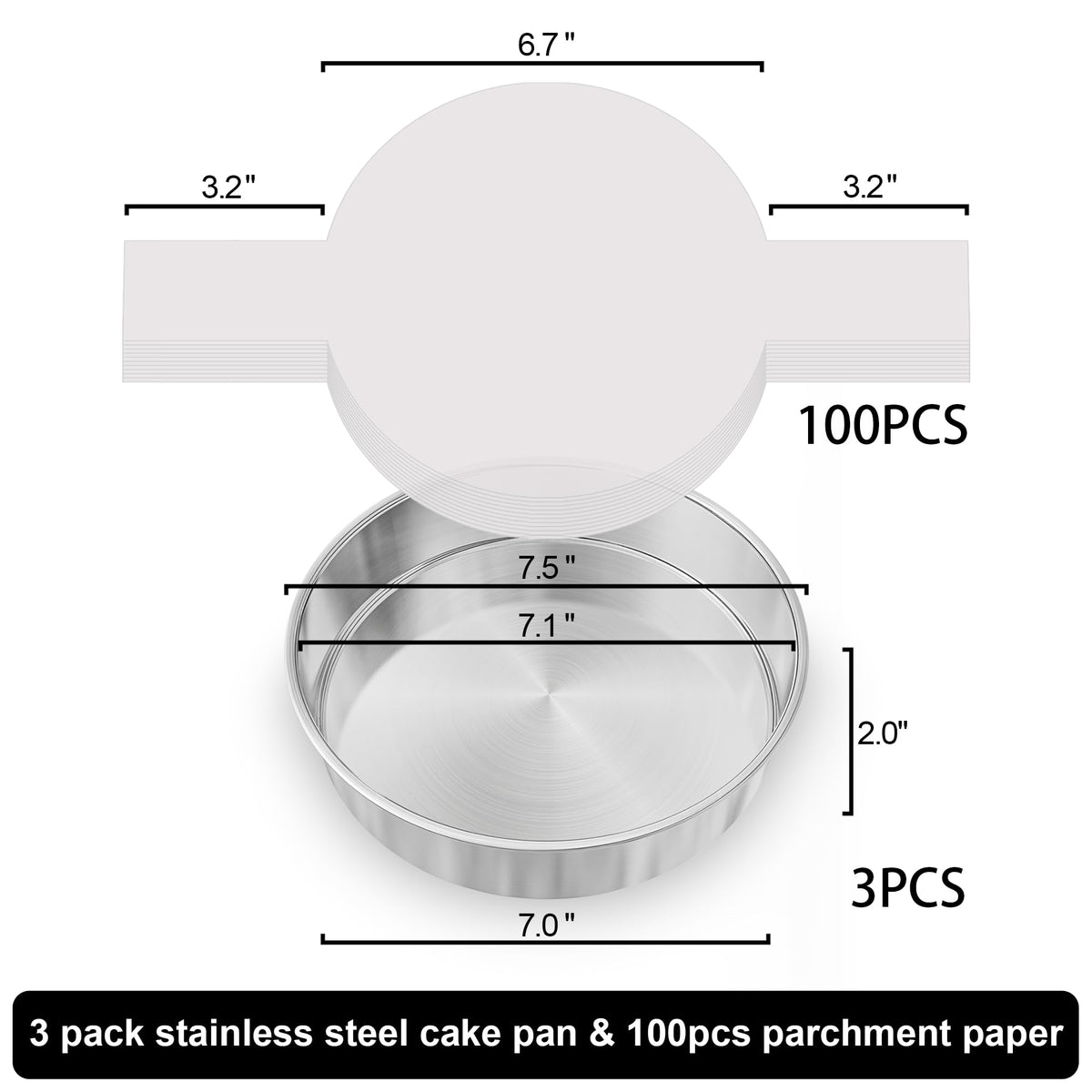 AWTBDP stainless steel cake pans resist rust for lasting bakeware.