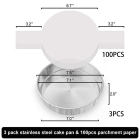 AWTBDP stainless steel cake pans resist rust for lasting bakeware.