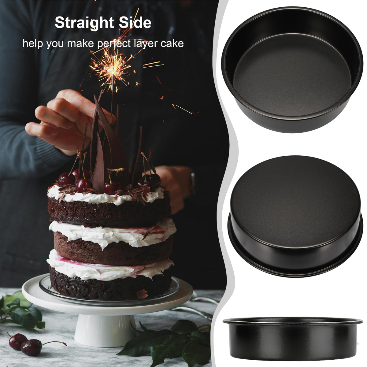 A ready-to-bake setup featuring AWTBDP cake pans and parchment papers.