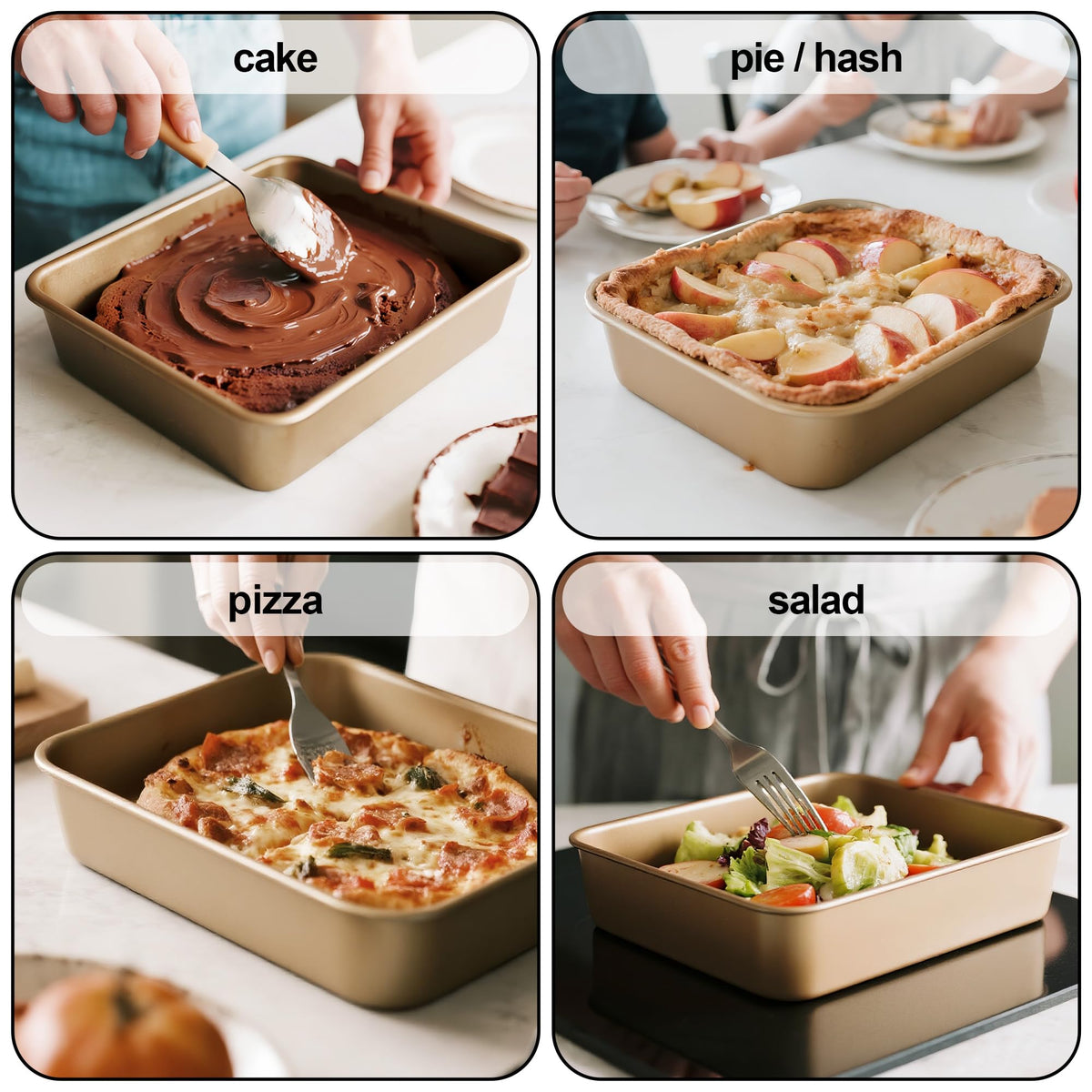 AWTBDP rectangular pan suitable for lasagna, casseroles, and pizzas.