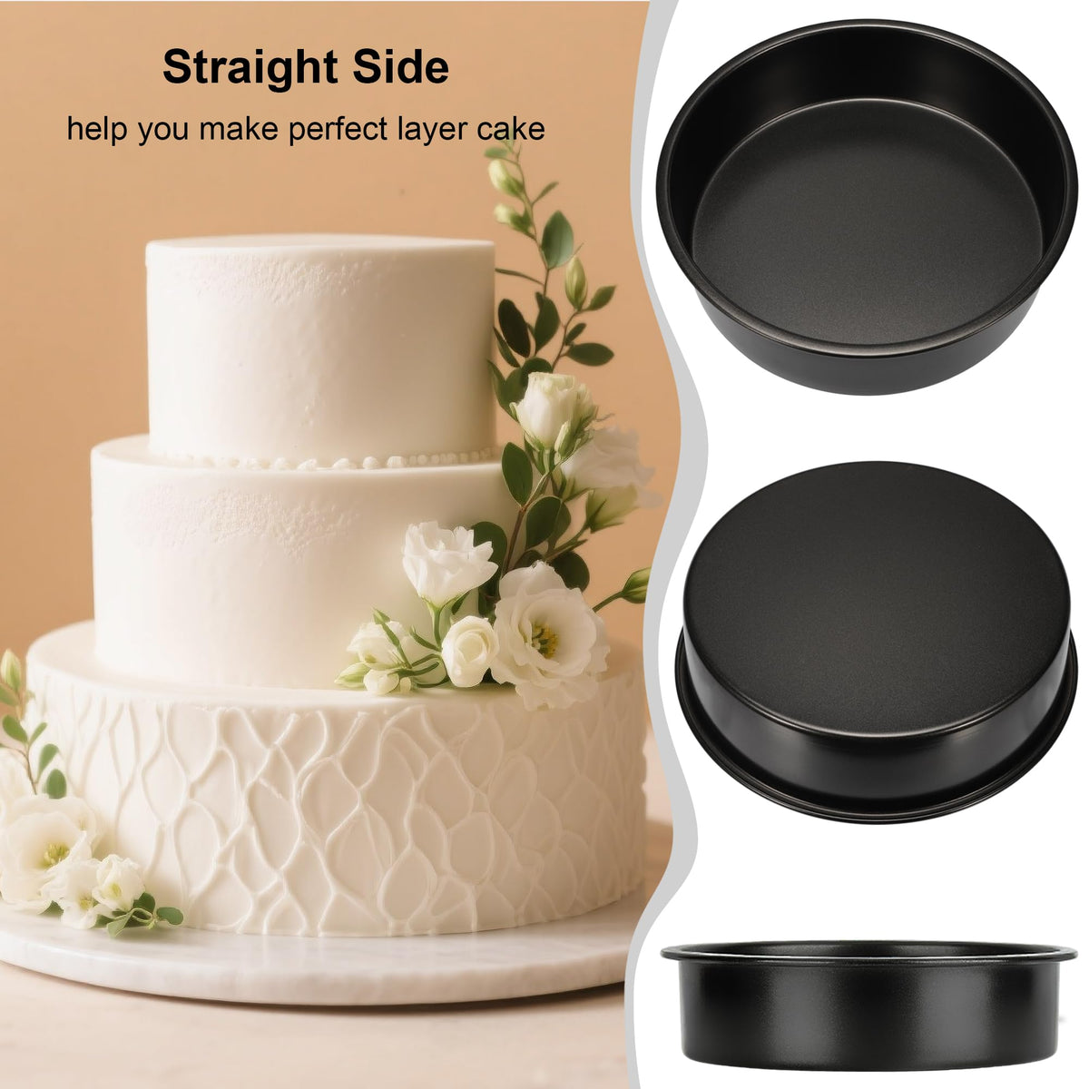 AWTBDP 10-inch round cake pan for large layered cakes and desserts.