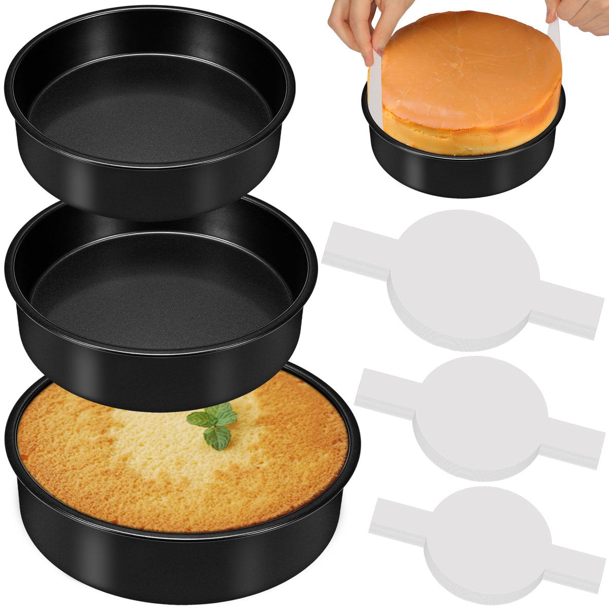 AWTBDP 6-inch round cake pan for even baking and clean release.