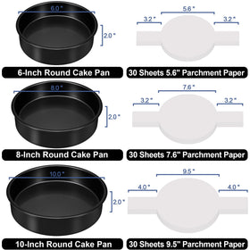 AWTBDP 8-inch round cake pan for even heat distribution and precise layers.