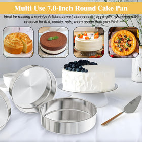 AWTBDP straight-edge design creates sharp cake edges and even slices.